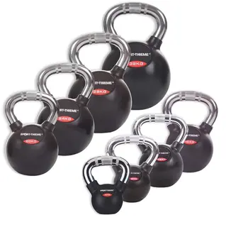 Kettlebells Gummiert Riflet Grep 8 stk | 4 til 32 kg