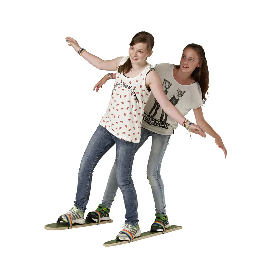 Teambuilding | Skidor Pedalo | 80 cm Skidor för samarbete 2 personer 