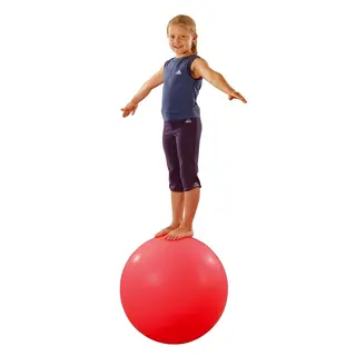 Cirkusboll | Balansboll 60 cm | Ljus r&#246;d Boll f&#246;r akrobatik och balans