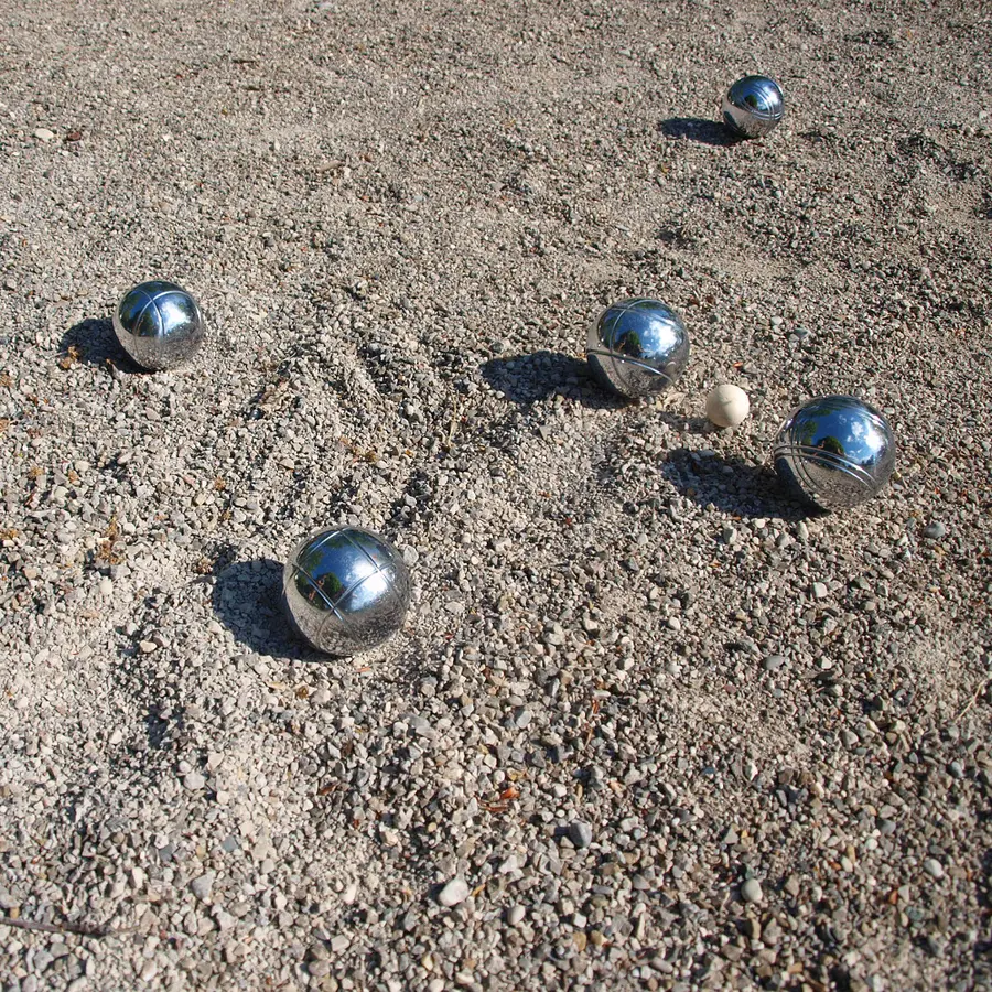 Bouleset Petanque set 6 klot | 1 Lillen | Väska | Måttband 