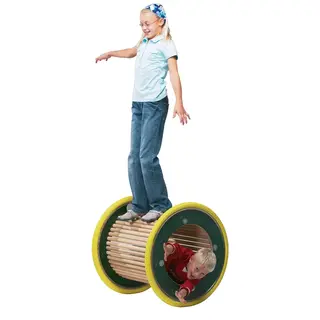 Pedalo Balanstunnel  i trä | 75x 70 cm Aktivitetstunnel för barn och unga