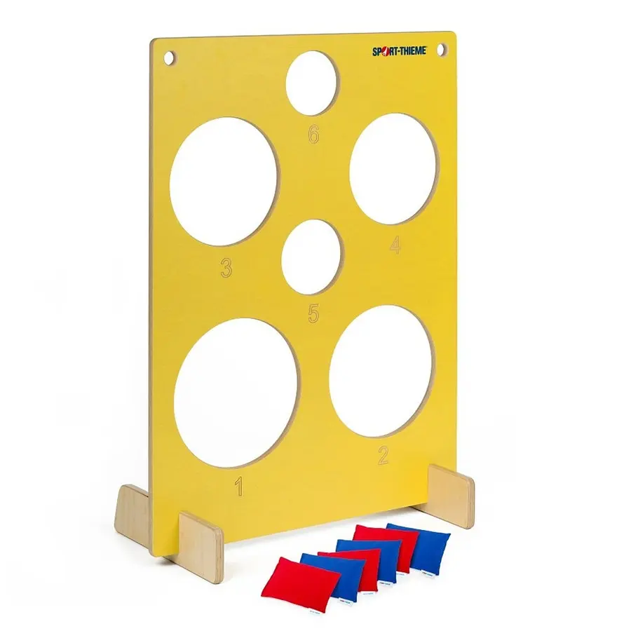 Målvägg med hål 99x74x1,6 cm Kastspel med poäng | Liggande Cornhole 