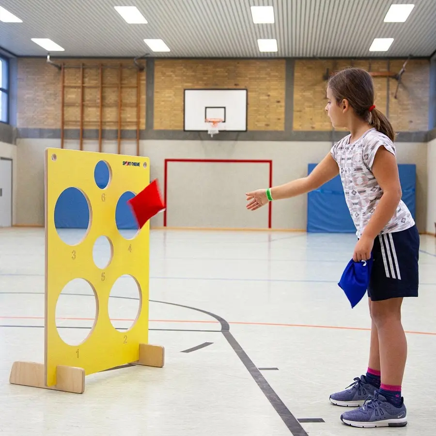 Målvägg med hål 99x74x1,6 cm Kastspel med poäng | Liggande Cornhole 