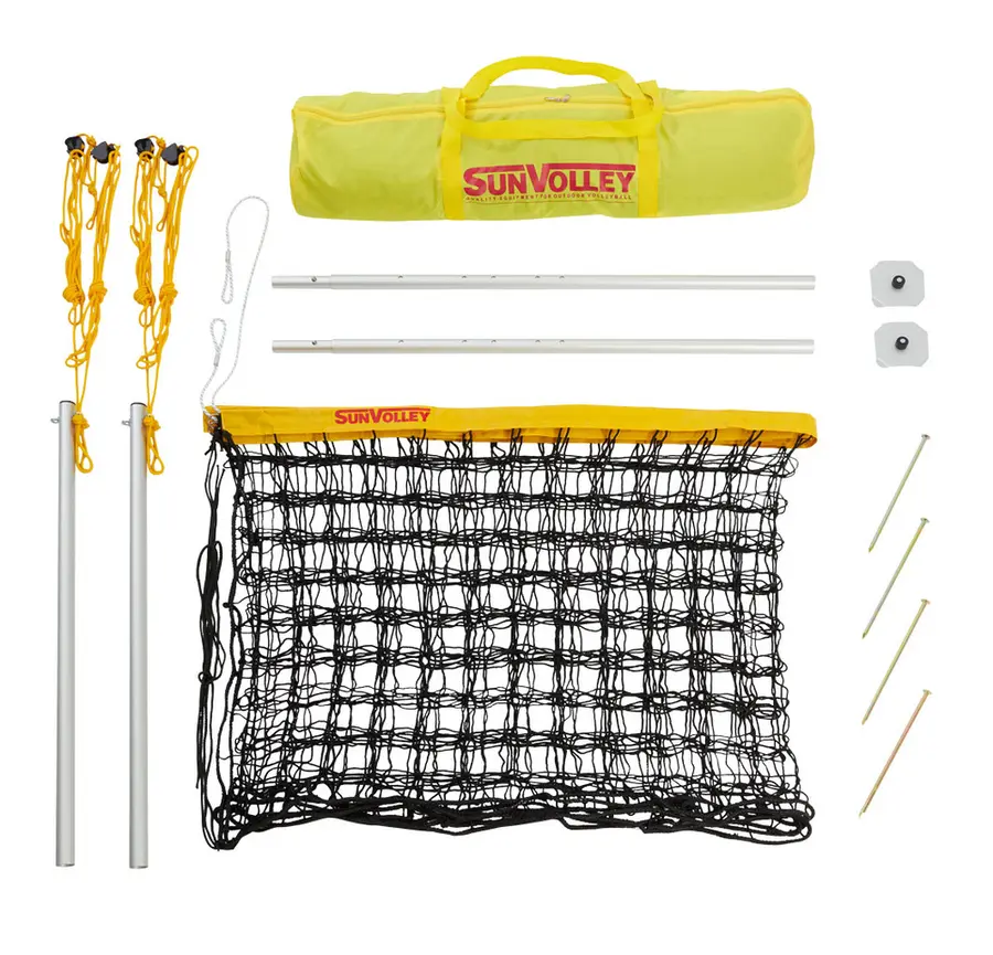 Beachvolleyboll set SunVolley LC 600 Beachvolleybollnät 6 m | Stolpar | Bag 