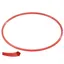 Tunnband | Rockring 60 cm  Röd Liten ring med fyrkantsprofil 