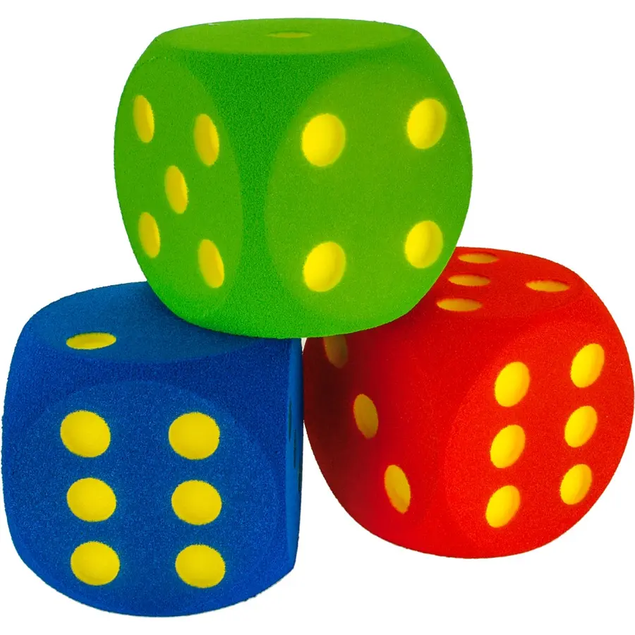 Terninger i skum (3) 3 stk | 16 cm skumterning 