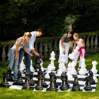 Schack med stora pjäser 32 st.| 43-64 cm Stora schackpjäser Vatten o stryktåliga