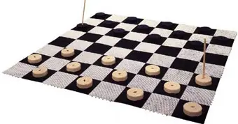 Store dambrikker 25 cm 24 stk | Inne- og utebruk 