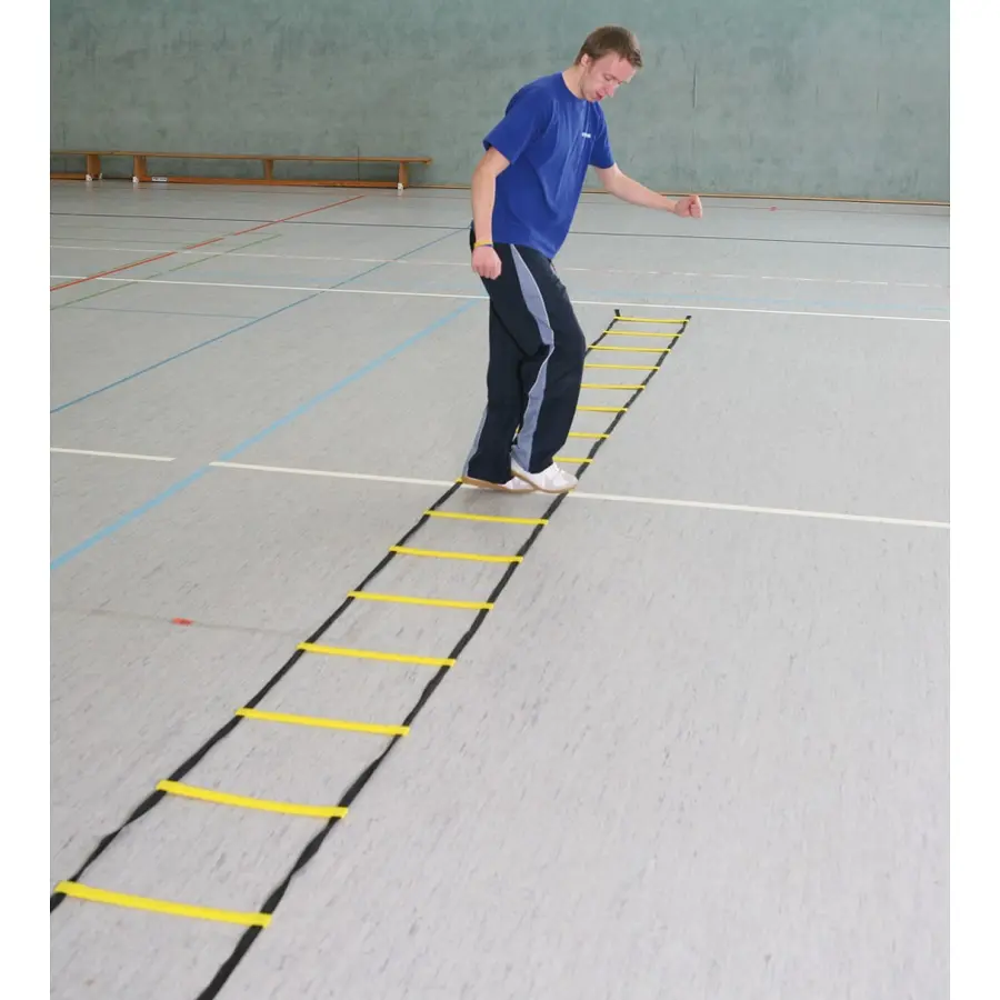 Koordinastionsstege Agility 8m Träningsstege m. sugkoppar och markfäste 