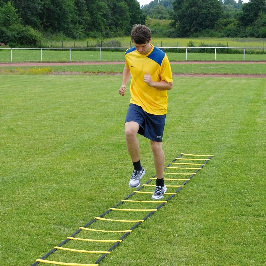 Koordinastionsstege Agility 8m Träningsstege m. sugkoppar och markfäste 