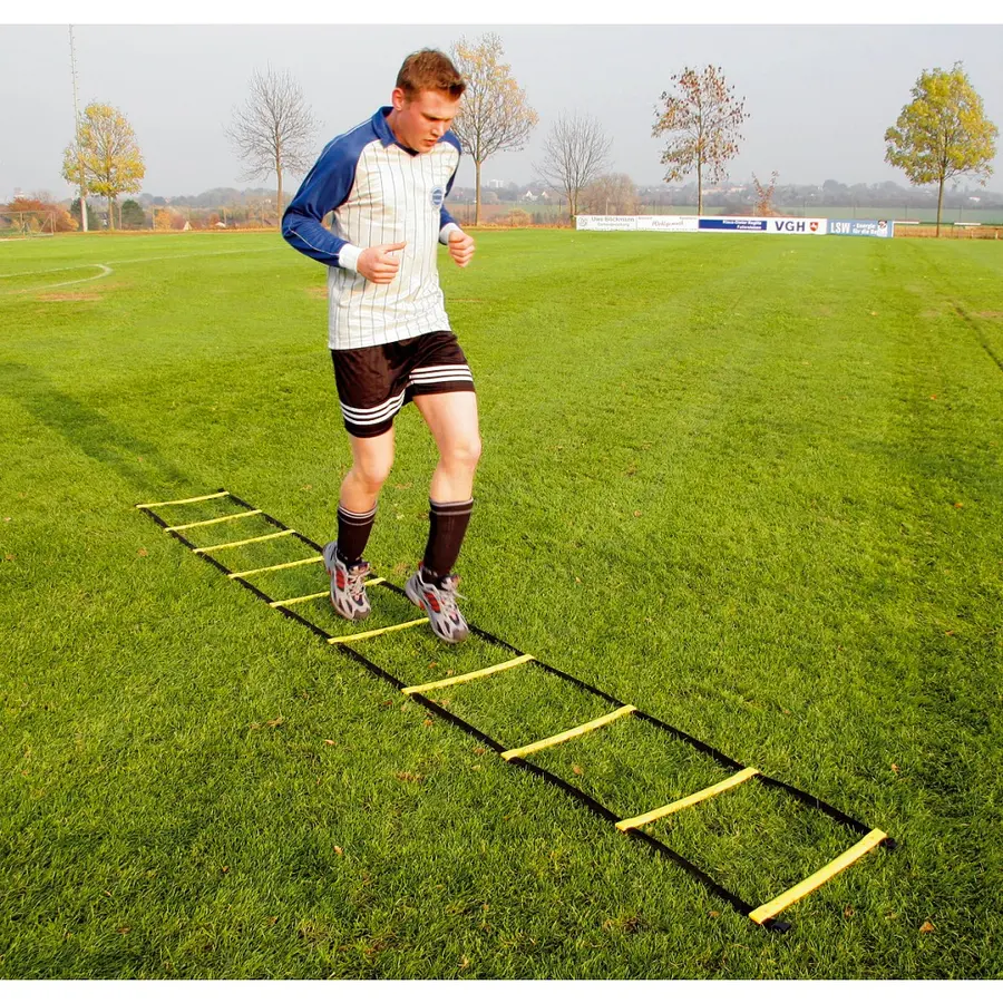 Koordinastionsstege Agility 8m Träningsstege m. sugkoppar och markfäste 