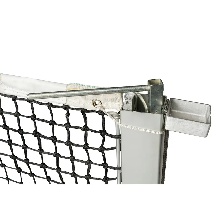 Tennisstolpar aluminium 80x80mm 2 st. Fyrkantiga stolpar inklusive golvhylsor 