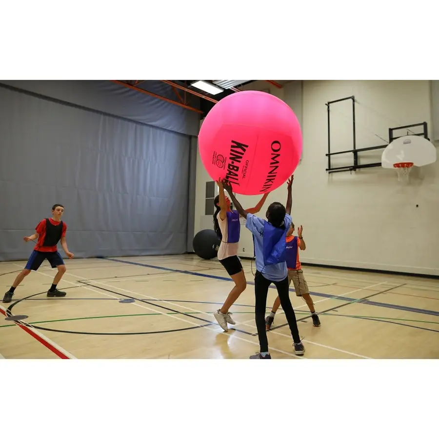 KIN-BALL Spelboll rosa Kinboll 122 cm | Stor svävande boll 