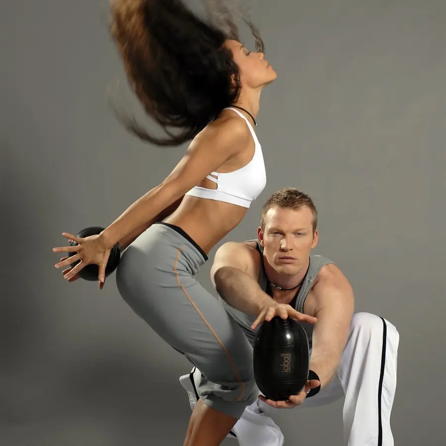 Staby Fitnessball IO-Ball Liten äggformad pilatesboll 