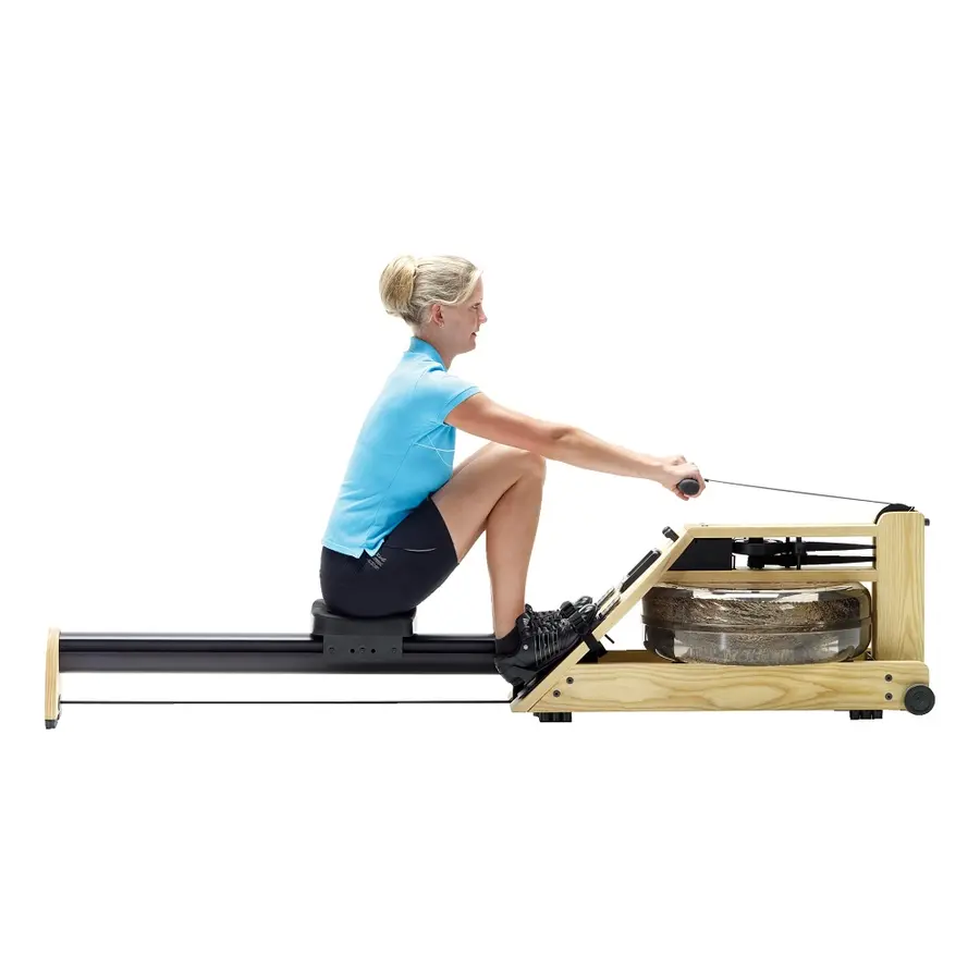 Roddmaskin i trä med vattenmotstånd WaterRower A1 i träslaget ask 