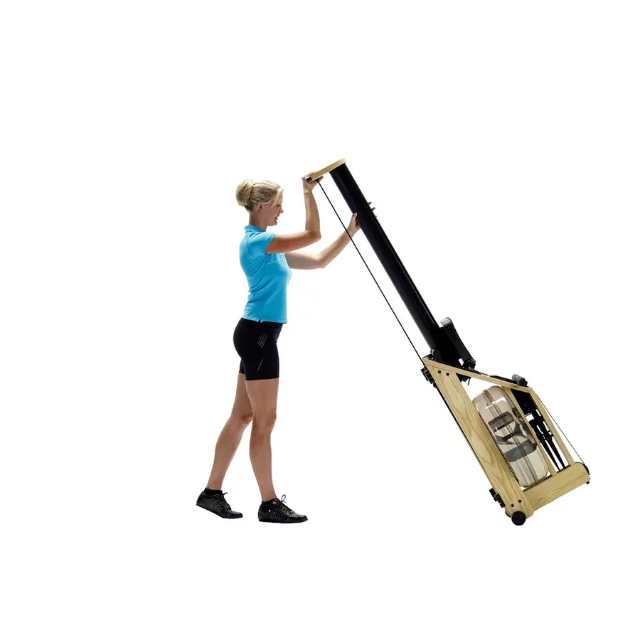 Roddmaskin i trä med vattenmotstånd WaterRower A1 i träslaget ask 