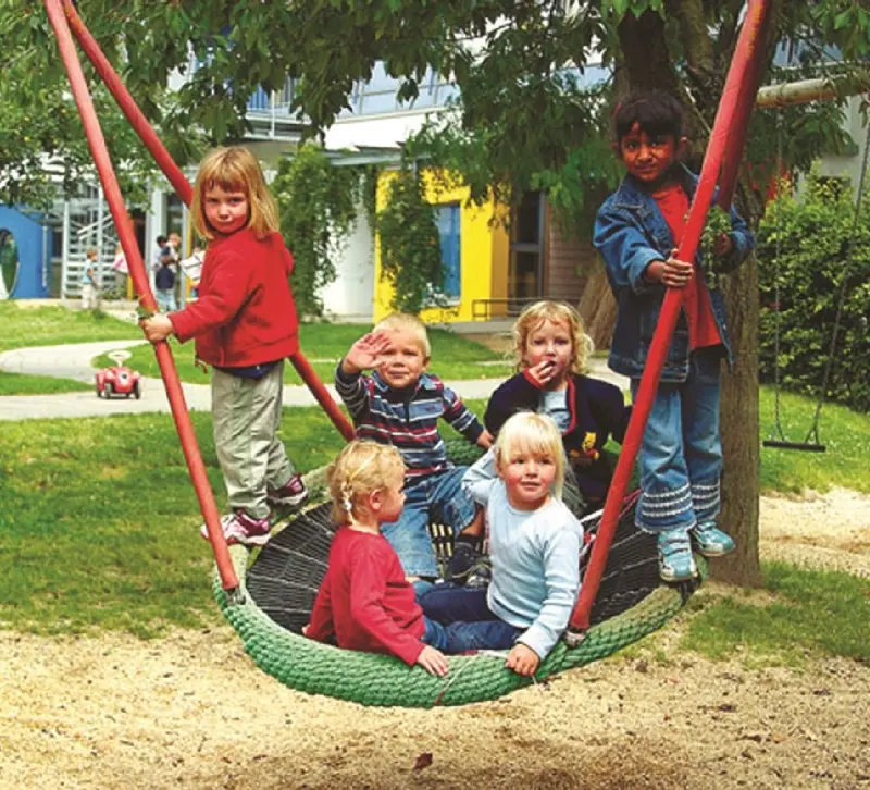 Fågelbogunga Original Gummi Lekplats Skola | Ø 120 cm 
