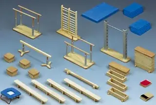Miniatyrredskap Redskapsbana Mini Gymnastikredskap i miniatyr