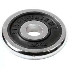 Viktskiva krom 1,25 kg H&#229;l: 30 mm