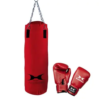 Boxningsset f&#246;r ungdomar Sands&#228;ck 30x80 cm | Boxningshandskar