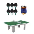 Bordtennispaket Utomhus Betongbord, nät, racket och bollar