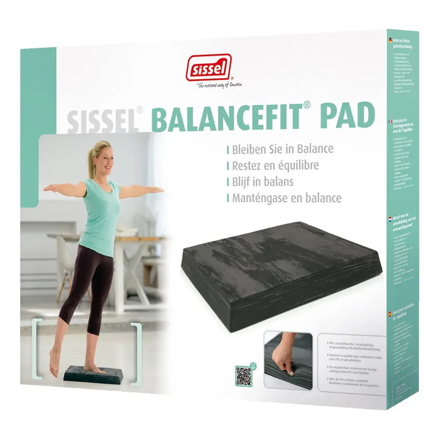 Balanskudde Sissel Balance Fit Svart 50 x 41 x 6 cm | Även för vatten 