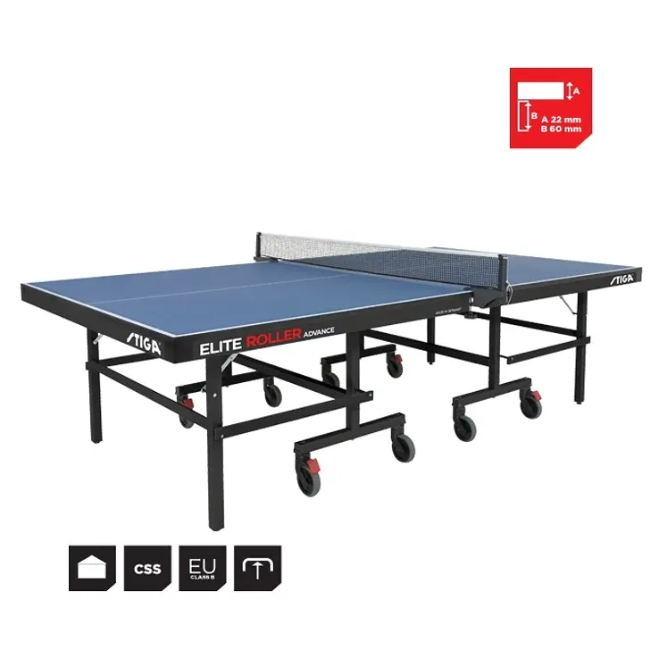 Bordtennisbord Stiga Elite Roller Fritid | Skola | Innomhusbruk | Med nät 