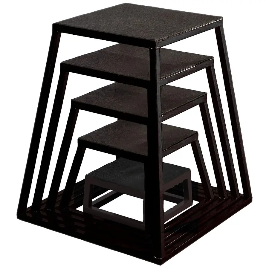 Plyo Box i metall | Set med 5 st. 5 olika höjder 