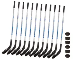 Ishockeyklubbor Nijdam®, 110 cm12 st. 12 st klubbor | 6 puckar