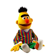 Handdocka Sesame Street Bert 65 cm | Klackmun | Buktalardocka