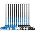 Innebandyset Champ 95 cm 12 innebandyklubbor | 6 bollar | 1 väska