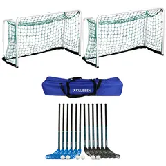 Innebandyset Liga 80 cm | med 2 mål 12 klubbor | 6 bollar| 2mål | väska