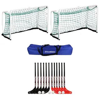 Innebandyset Winner 85 cm med m&#229;l 12 klubbor | 6 bollar | 2 m&#229;l | 1 bag