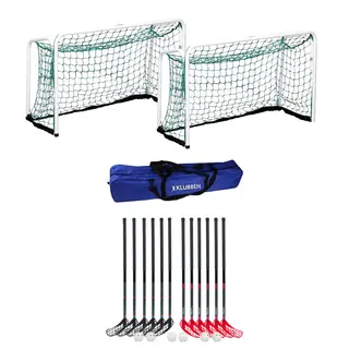 Innebandyset Rush med m&#229;l 12 klubbor| 6 bollar | 2 m&#229;l | 1 bag