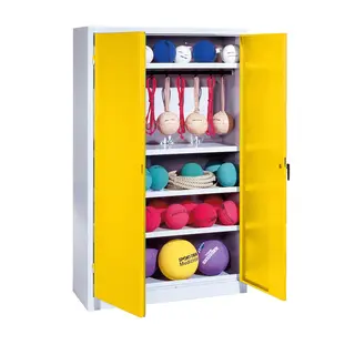 C+P Sports equipment cabinet Metallsk&#229;p med t&#228;ta d&#246;rrar| typ 2