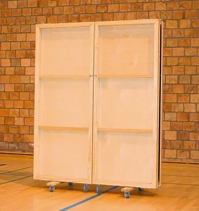 Spegelvägg på hjul 300cm x 180 cm Fällbar Mobil Spegel med splitterskydd 