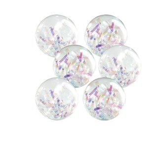 Regnbågsoll Diamant 10 cm | 6 st. 6 glitrende bollar