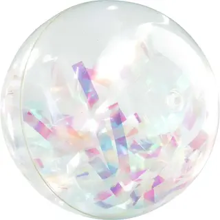 Regnbågsboll Diamant 10 cm Vattenfylld och glittrande boll