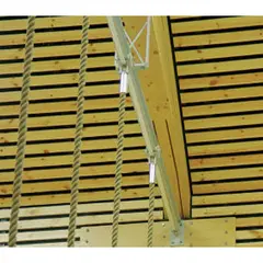 Klätterrepsskena för 8 rep komplett Längd skena 570 cm | Takhöjd 7 meter