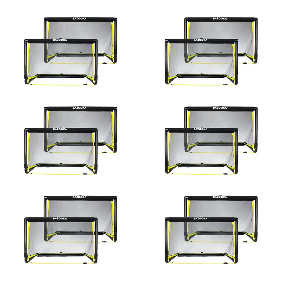 BazookaGoal | 120X75 cm | 12 st 12x Fotbollsmål för smålagsspel 