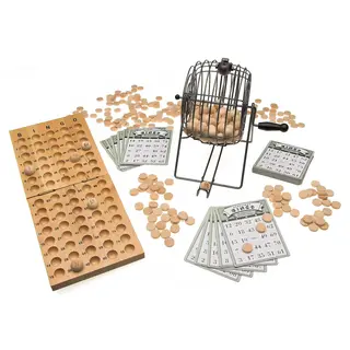 Bingo|  bingohjul med bingokulor Roligt spel för alla åldrar
