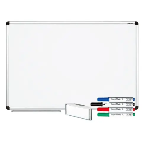 Tavla whiteboard 90x60 cm magnetisk tavla med pennor och torkare