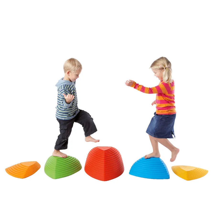 Gonge balansstenar Set med 6 låga stenar och 5 höga stenar 