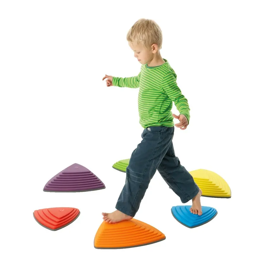 Gonge balansstenar Set med 6 låga stenar och 5 höga stenar 