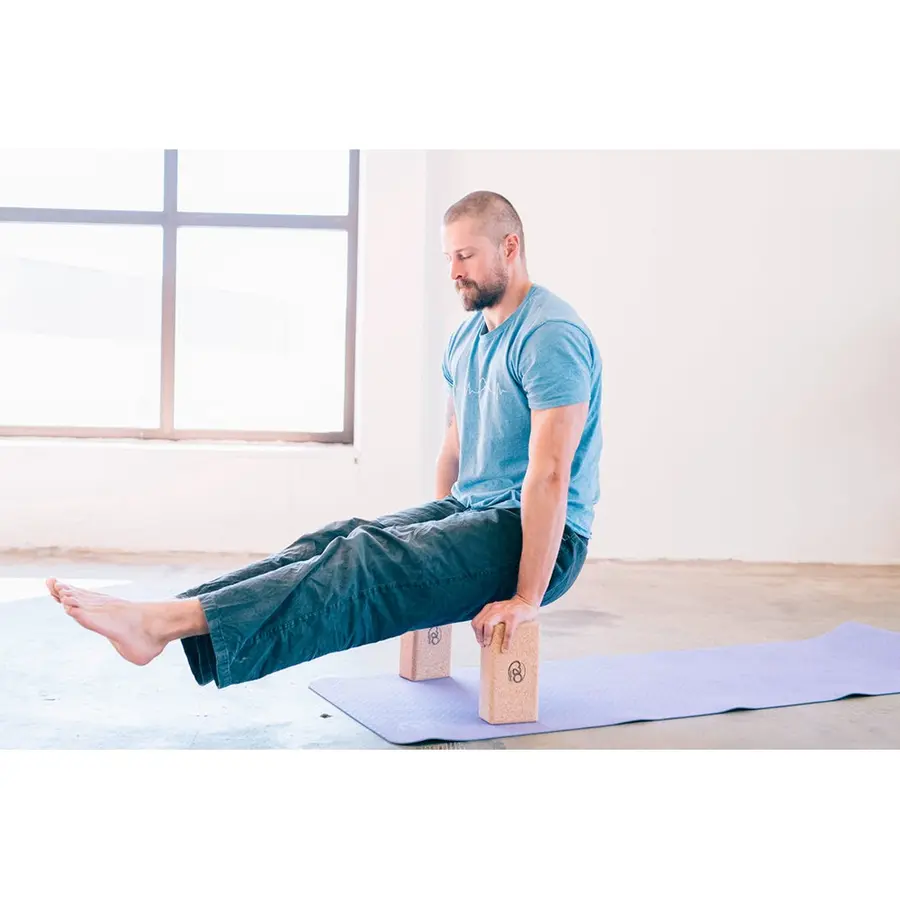 Yogablock i kork 230 x 120 x 75 mm 