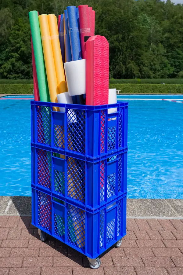 Förvaringsvagn | våtrum  | Pool Noodles Vagn för flytpinnar | | 60x40x106 cm 
