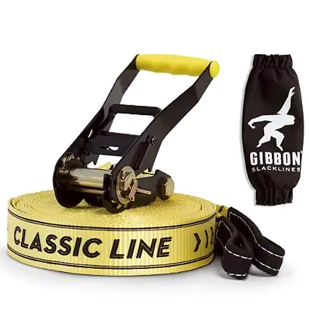 Slackline Gibbon Classic line X13 Gå på lina | Rolig balansträning. 