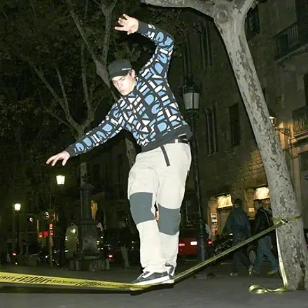 Slackline Gibbon Classic line X13 Gå på lina | Rolig balansträning. 