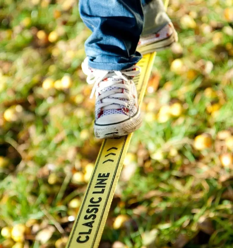 Slackline Gibbon Classic line X13 Gå på lina | Rolig balansträning. 