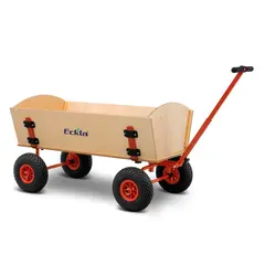 Skrinda | Handk&#228;rra | Dragvagn i tr&#228; 100x55x60 cm | Justerbart handtag